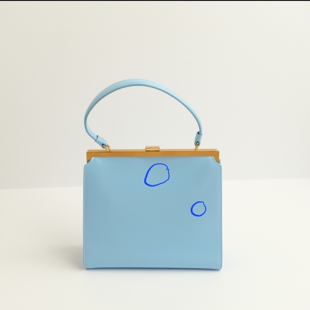 Mansur Gavriel Dahlia Top Handle Handbag | Sky Blue | Great Condition - Picture 10 of 10